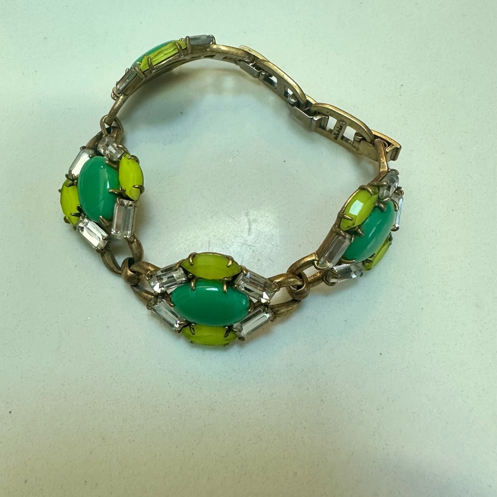 Stella & Dot Elegant Green and Yellow Bracelet